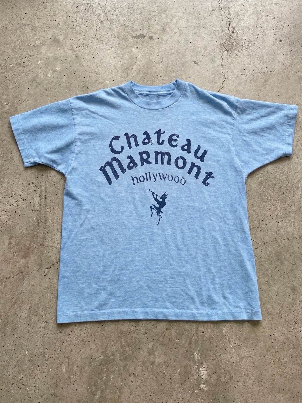 Gildan Light Blue Chateau Marmont Hollywood Graphic Tee